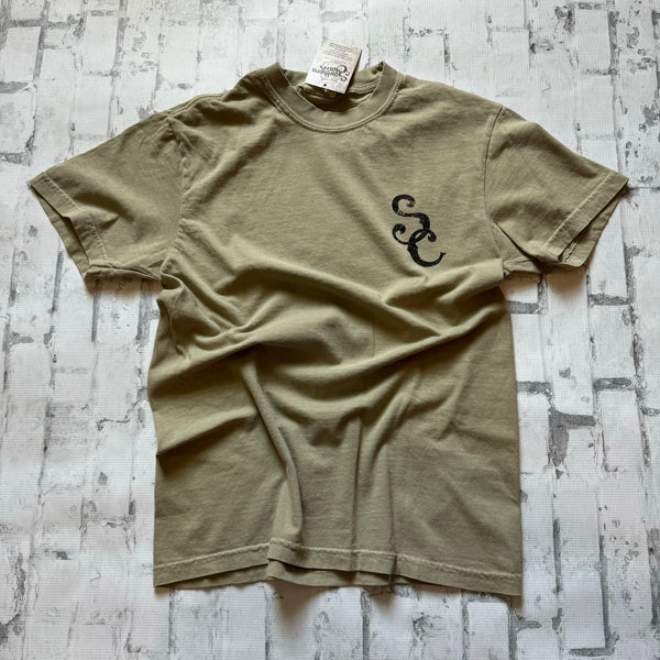 Southern Charm “Duck Dog” Short Sleeve T-shirt - Sage