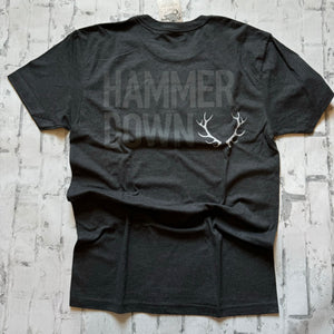 Hammer Down “Antlers” Short Sleeve T-shirt - Solid Graphite