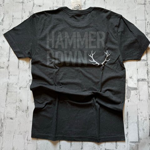 Hammer Down “Antlers” Short Sleeve T-shirt - Solid Graphite