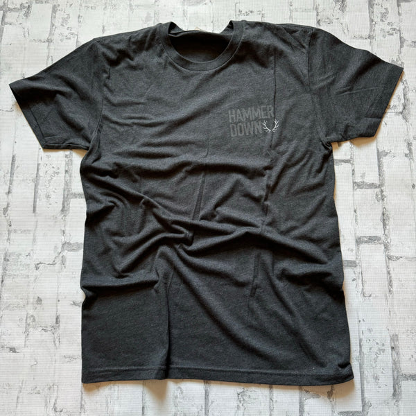 Hammer Down “Antlers” Short Sleeve T-shirt - Solid Graphite