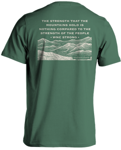 Southern Charm "WNC STRONG Disaster Relief Fundraiser" Short Sleeve T-shirt - Blue Spruce