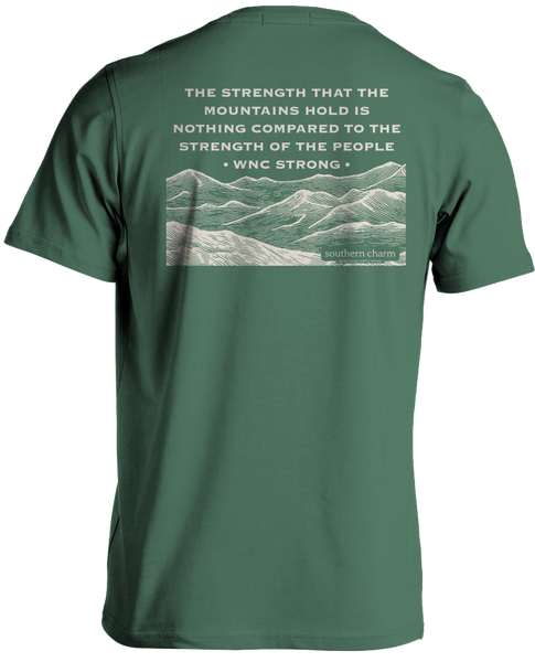 Southern Charm "WNC STRONG Disaster Relief Fundraiser" Short Sleeve T-shirt - Blue Spruce