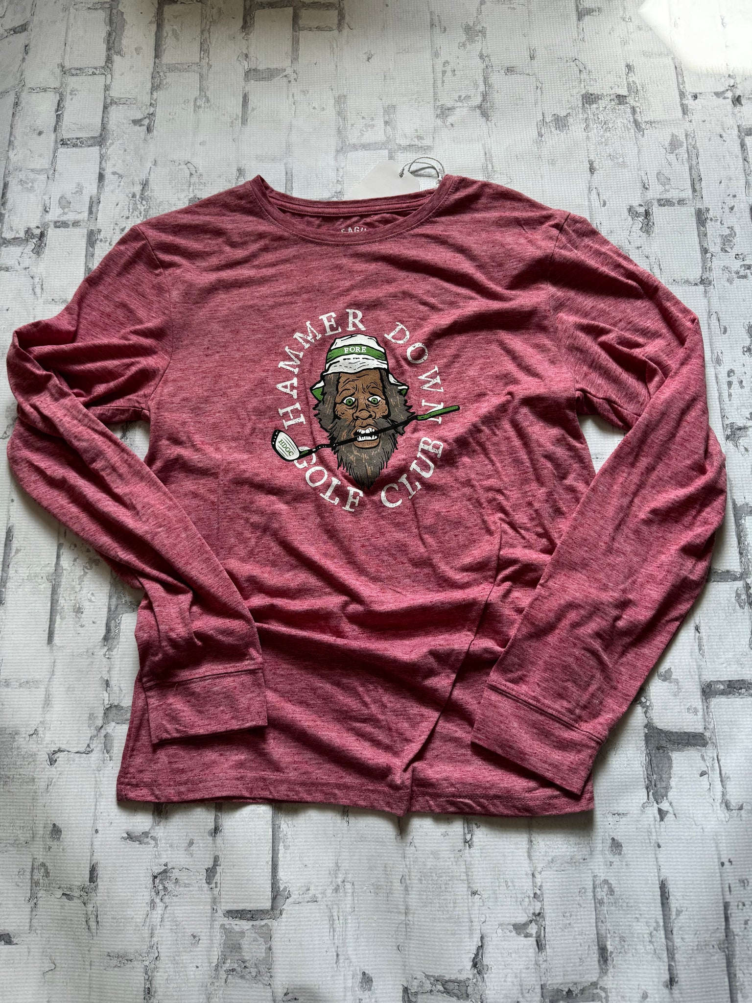 Hammer Down "Golf Club" Long Sleeve T-shirt - Red