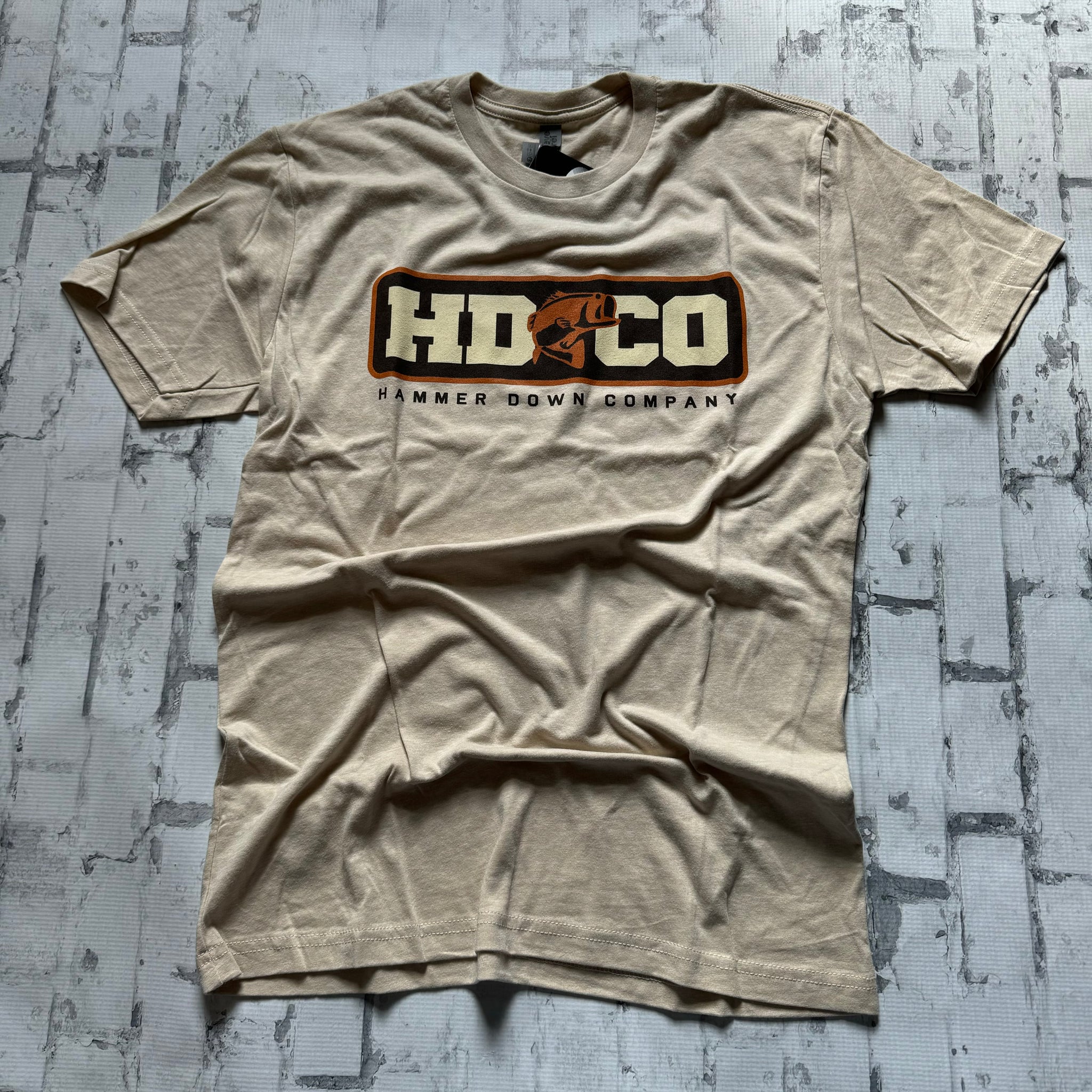 Hammer Down “Fish” Short Sleeve T-shirt - Beige