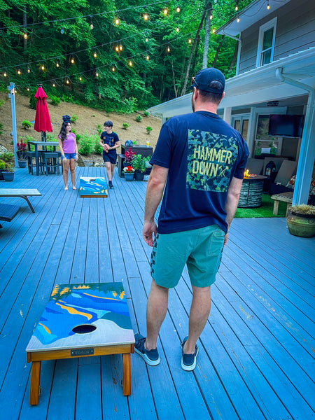 Hammer Down "Two Row Field Camo" Short Sleeve T-shirt - Black - Southern Charm "Shop The Charm"