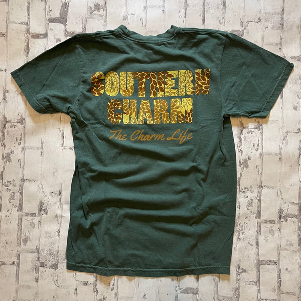 Southern Charm "Mums" Short Sleeve T-shirt - Blue Spruce - Southern Charm "Shop The Charm"