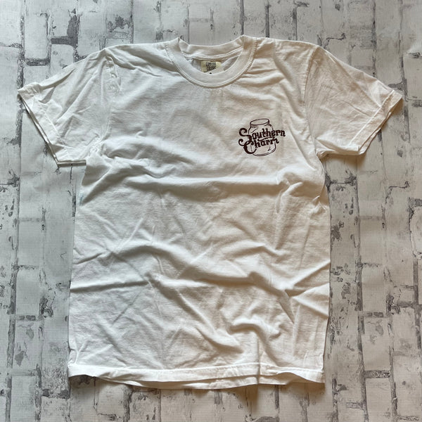 Southern Charm "Sunflower Spelled Out" Short Sleeve T-shirt - White - Southern Charm "Shop The Charm"