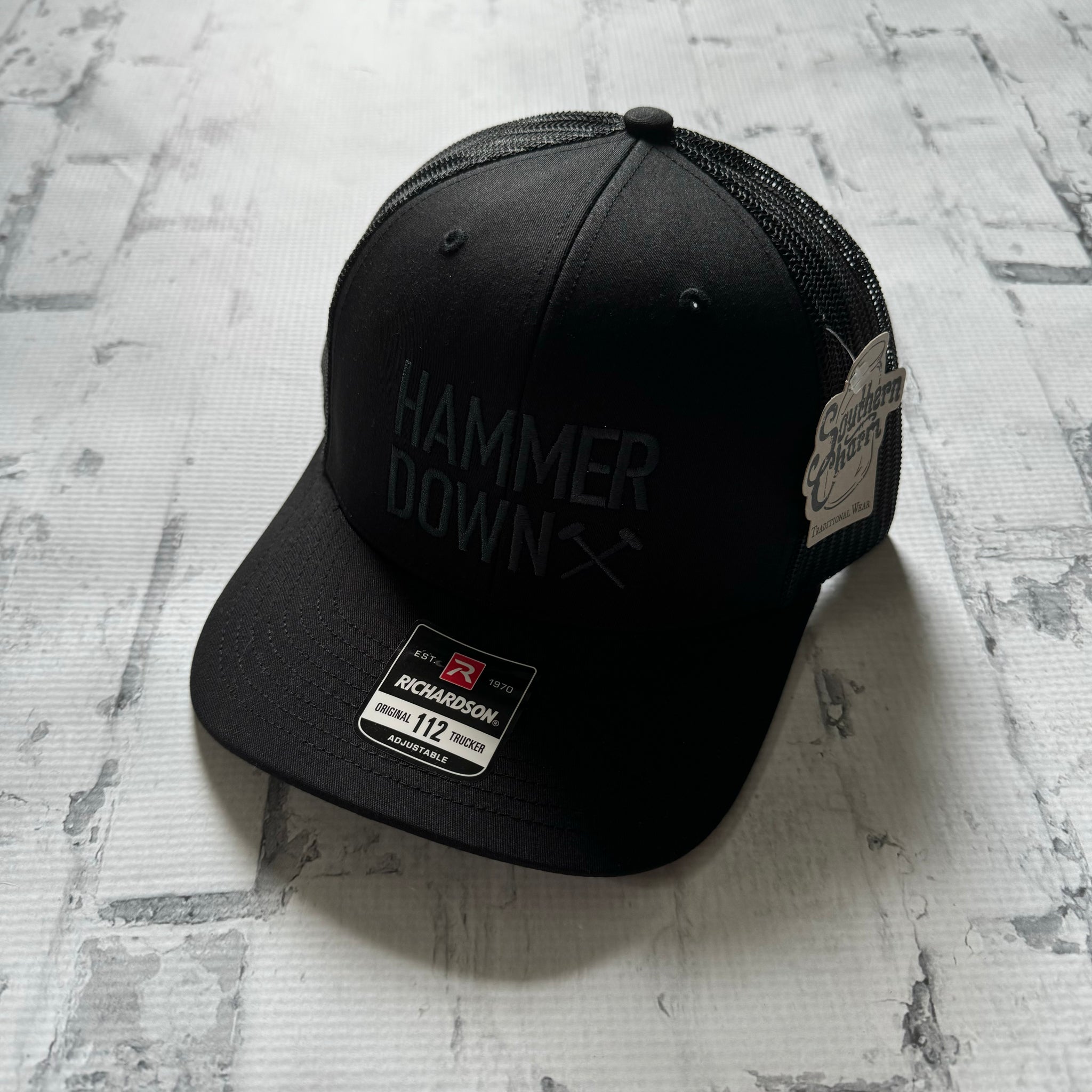 Hammer Down “Lettering" Hat - Black