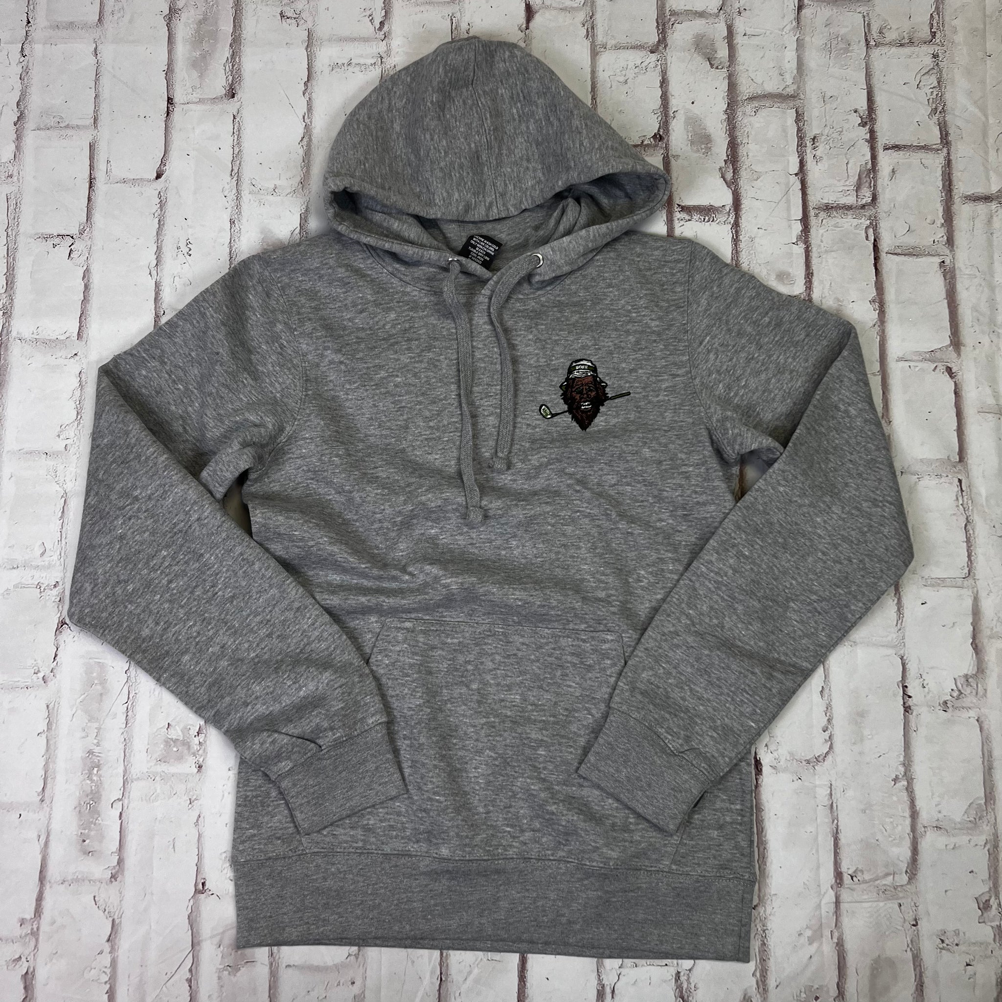 Hammer Down Golf Club "Hack Sasquatch Embroidered" Hoodie Sweatshirt - Ash