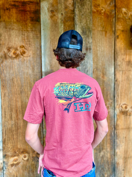 Hammer Down "Hammer Trout" Short Sleeve T-shirt - Crimson - Southern Charm "Shop The Charm"