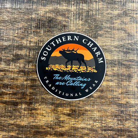 Southern Charm "Fall Elk" Sticker - Black
