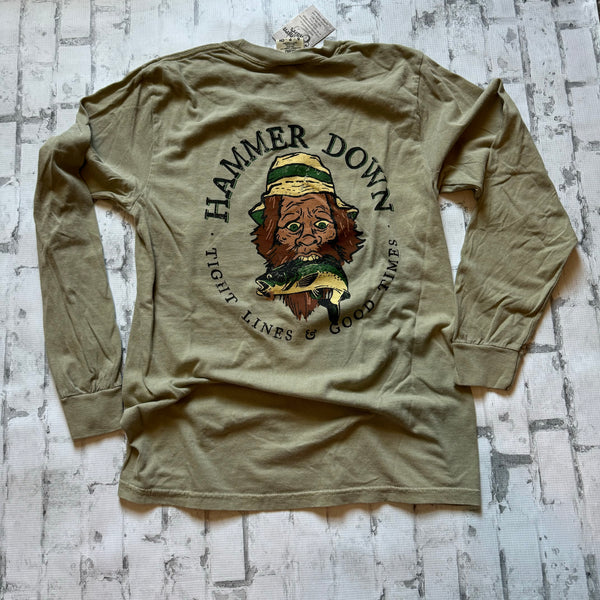 Hammer Down "Sasquatch" Long Sleeve T-shirt - Sage