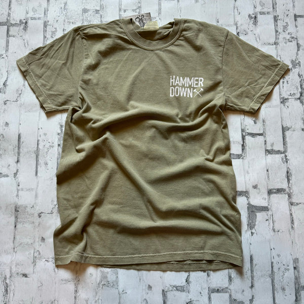 Hammer Down "Camo Square" Short Sleeve T-shirt - Sage