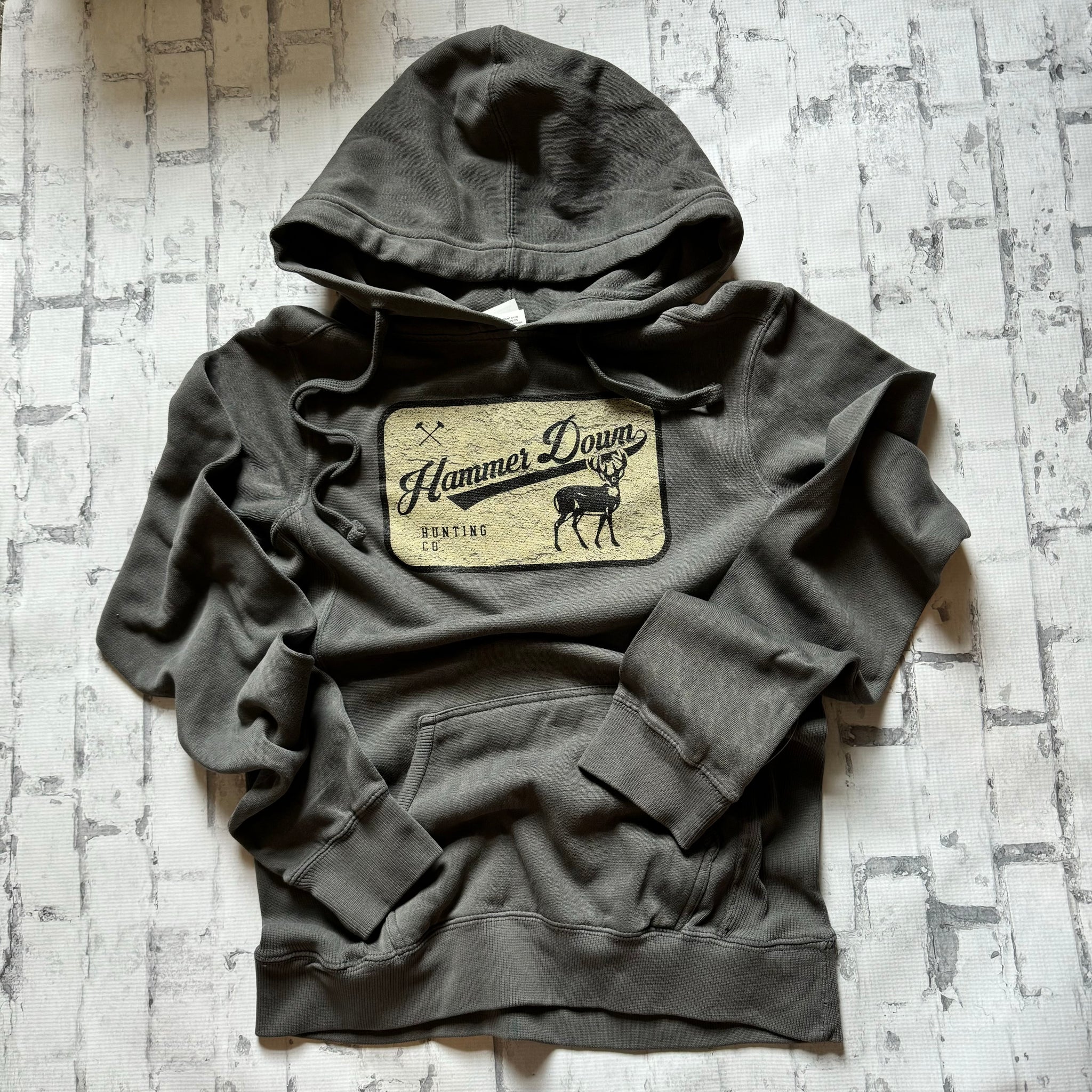Hammer Down "Deer Hunting Co Label" Hoodie - Charcoal