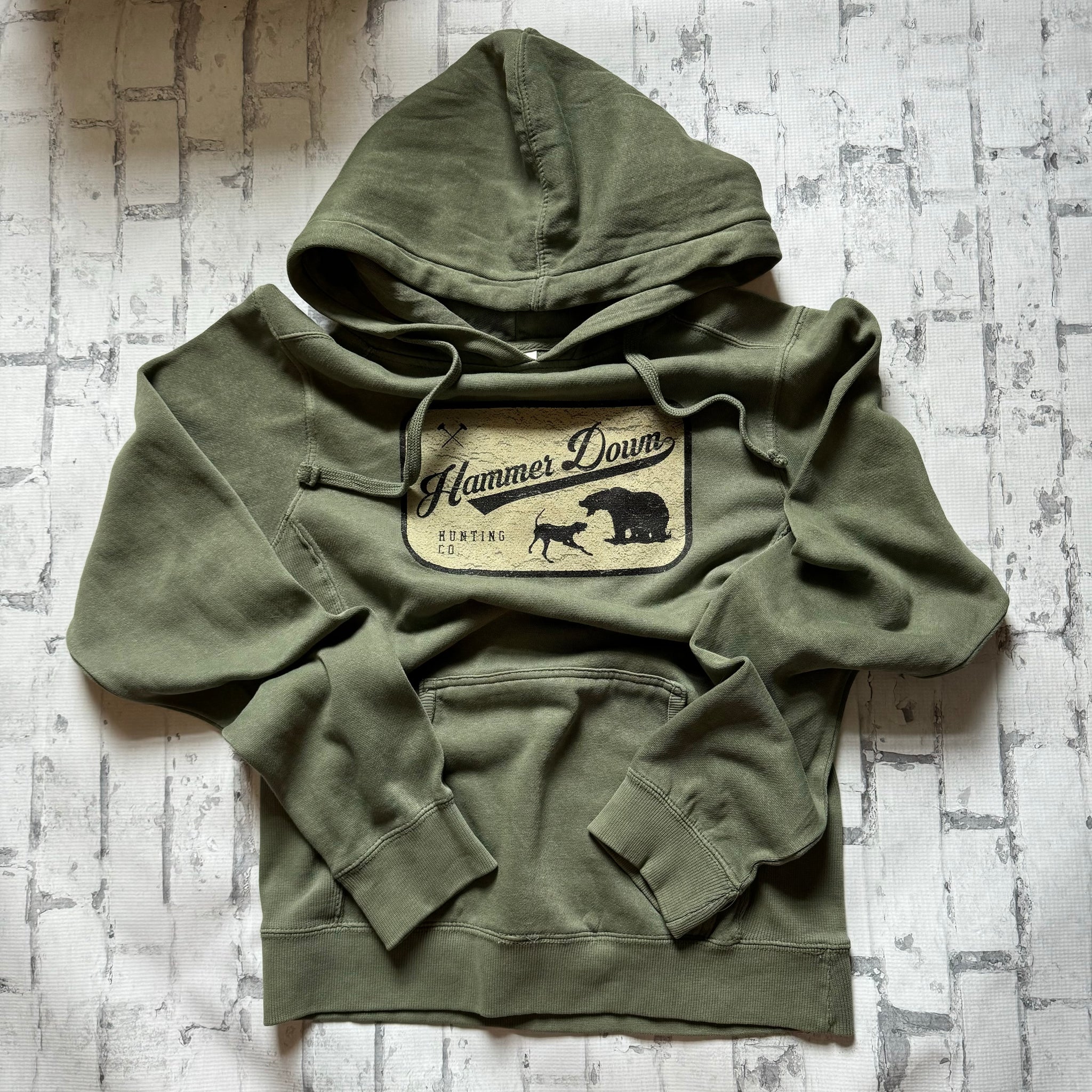 Hammer Down "bear Hunting Co Label" Hoodie - Green