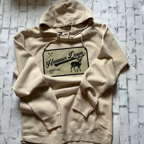 Hammer Down "Deer Hunting Co Label" Hoodie - Cream